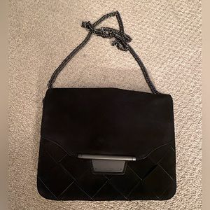 Rag & Bone Suede and Leather Moto Purse